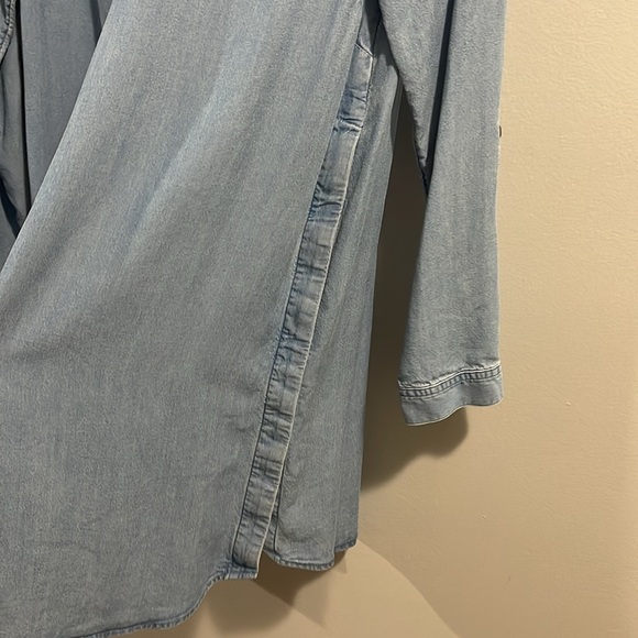 J. Jill Denim Button Down Tunic Long Sleeve Denim Dress - Picture 7 of 10